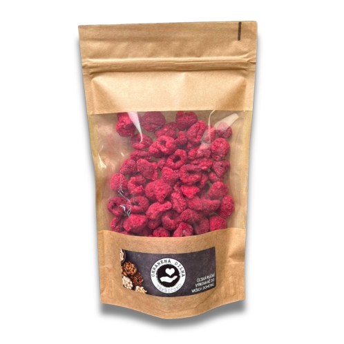 Lyofilizované maliny 50g – sladké mlsání bez přidaného cukru Lyofilizované maliny 50g – sladké mlsání bez přidaného cukru