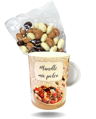 CHD Třebíčsko Mandle mix polev - dárkový tubus 400 g